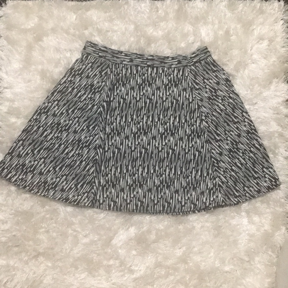 H&M Divided Black and White Skater Skirt